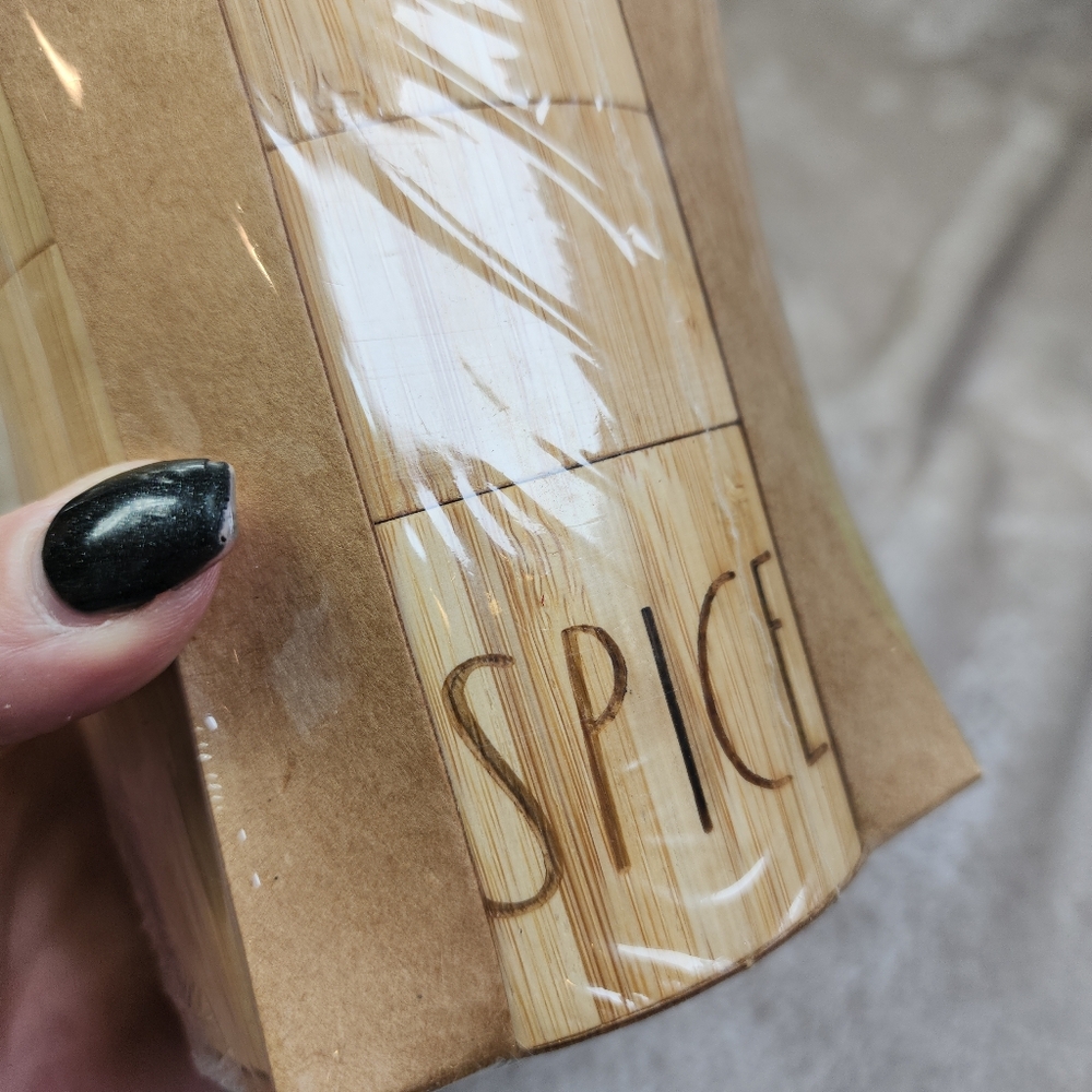 Rae Dunn Bamboo 3 Tiered Spice Box New - Picture 5 of 10